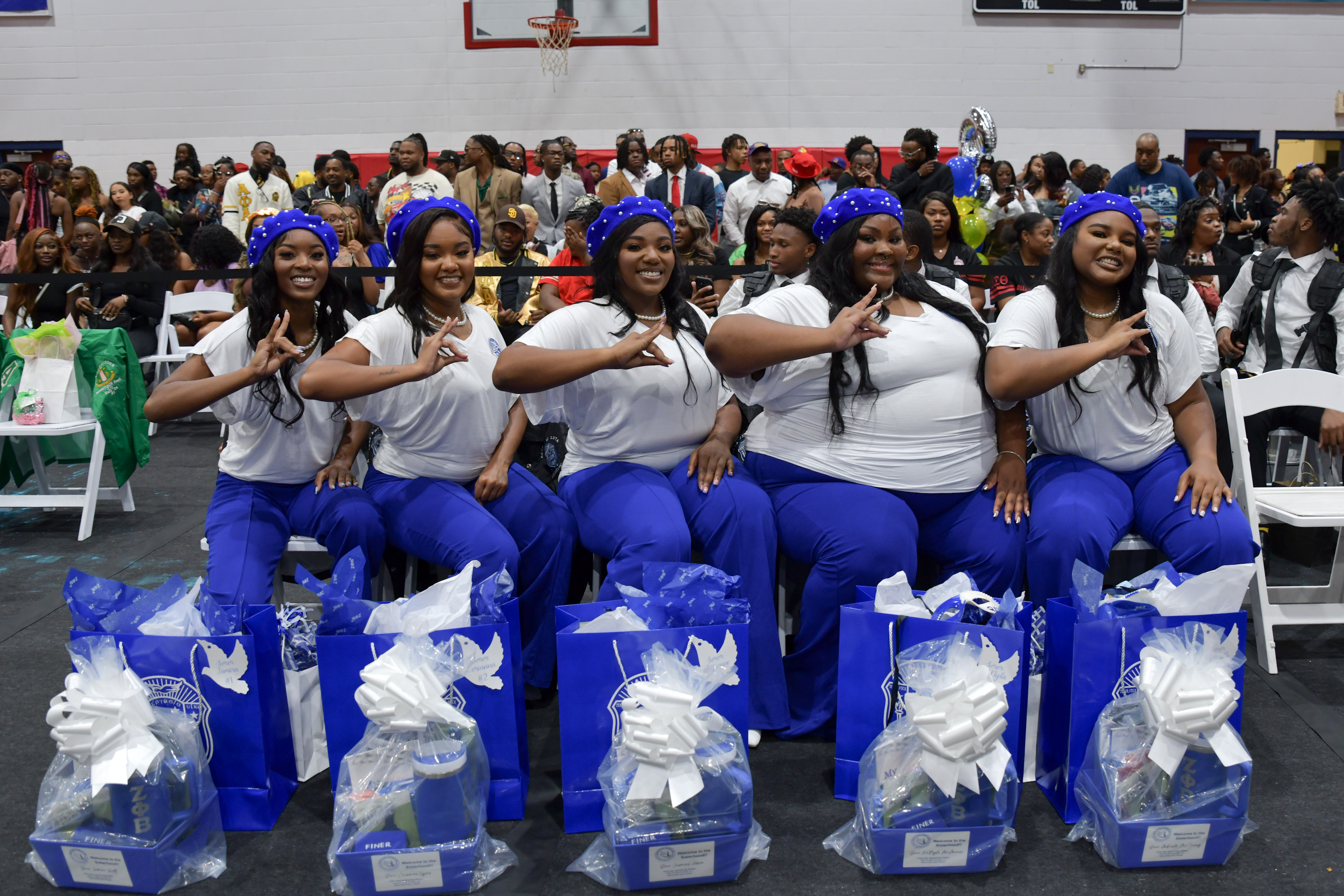 Zeta Phi Beta members at event