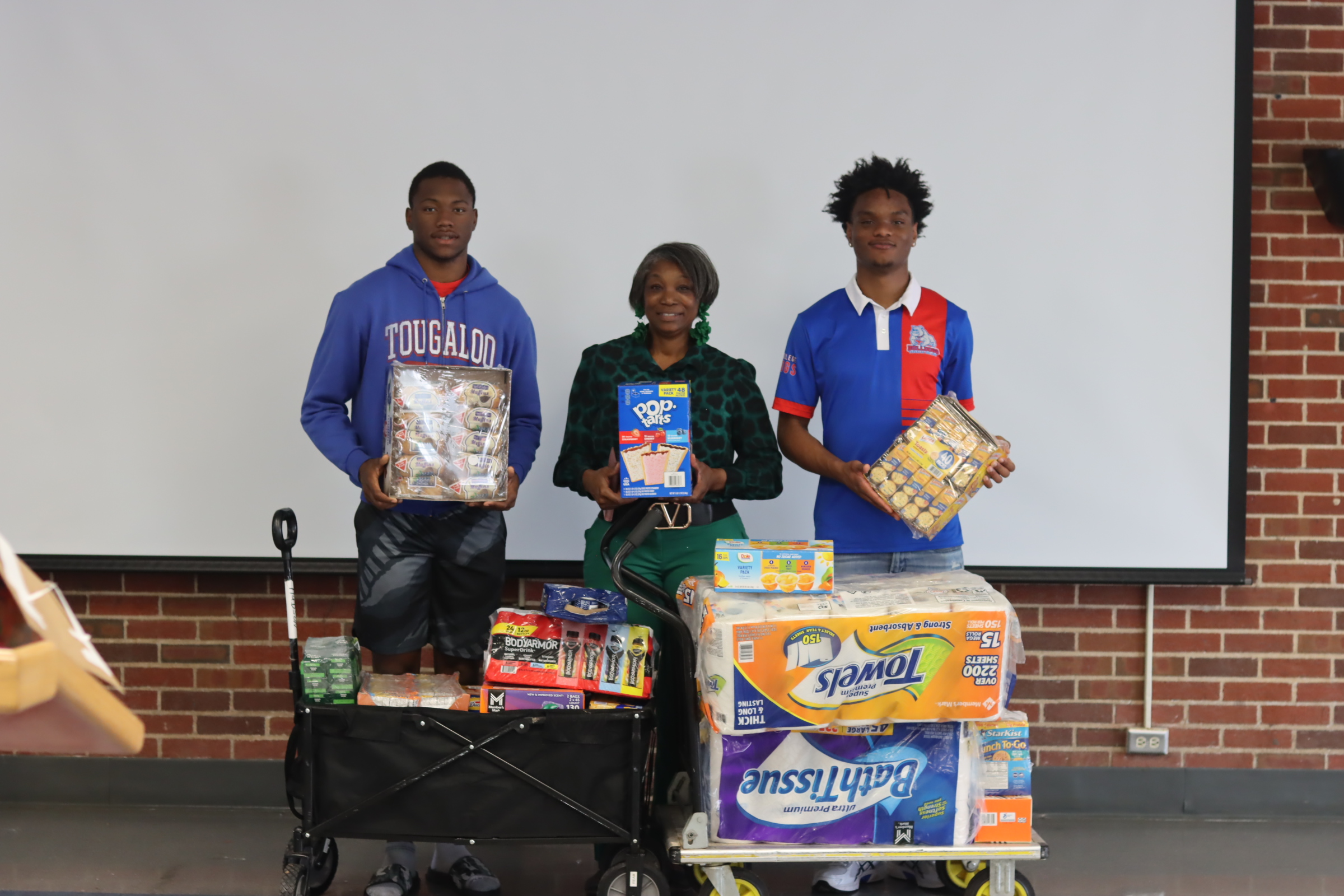 Students at the Food Pantry