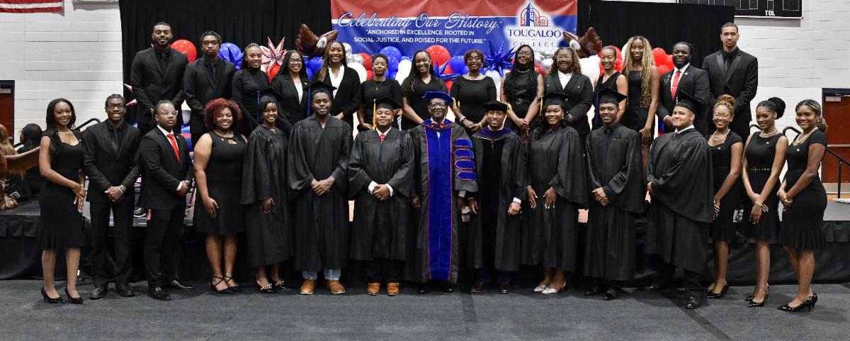 Dr. Donzell Lee with Tray Hairston and student leaders