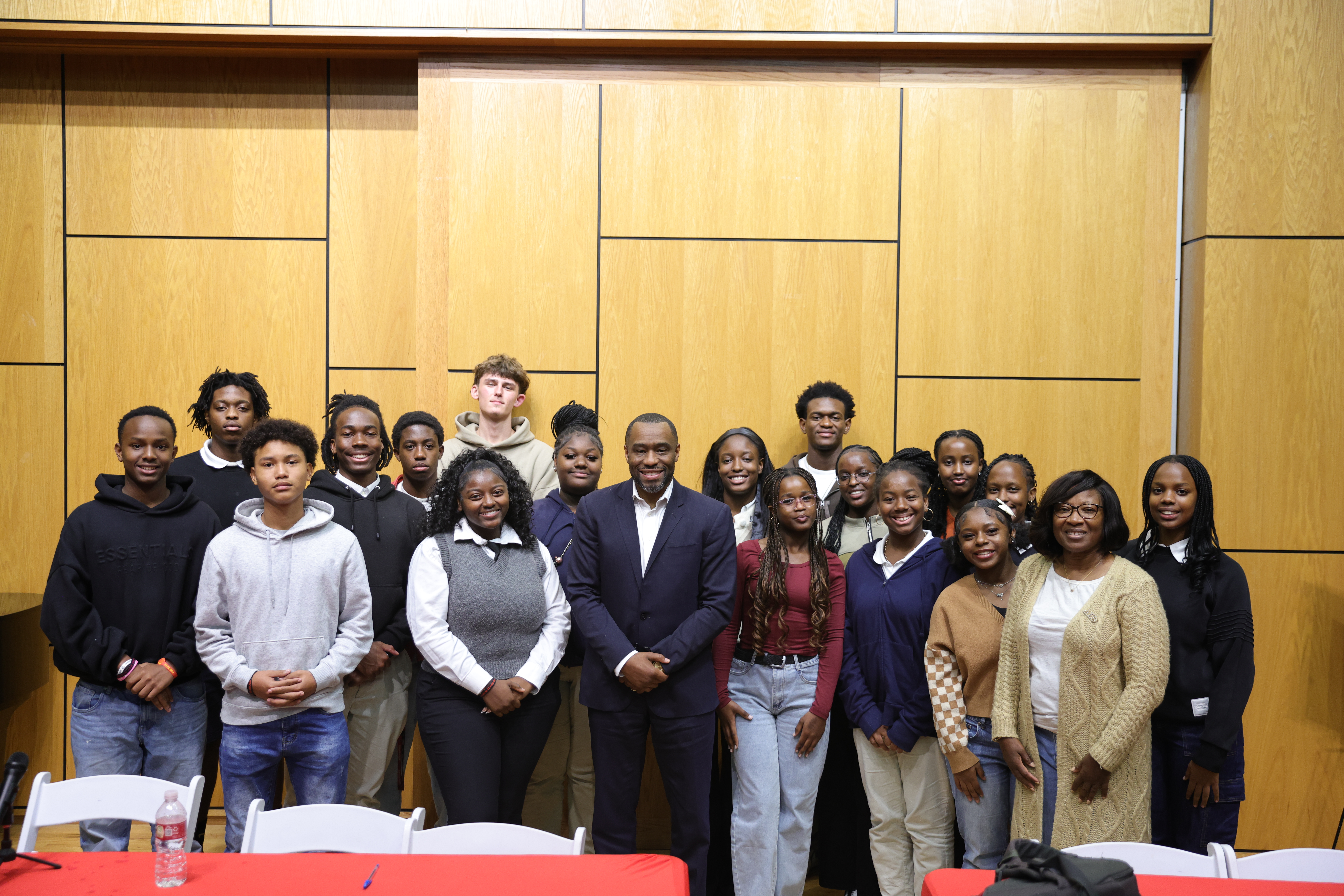 Audience gathered inside Woodworth Chapel for the lecture