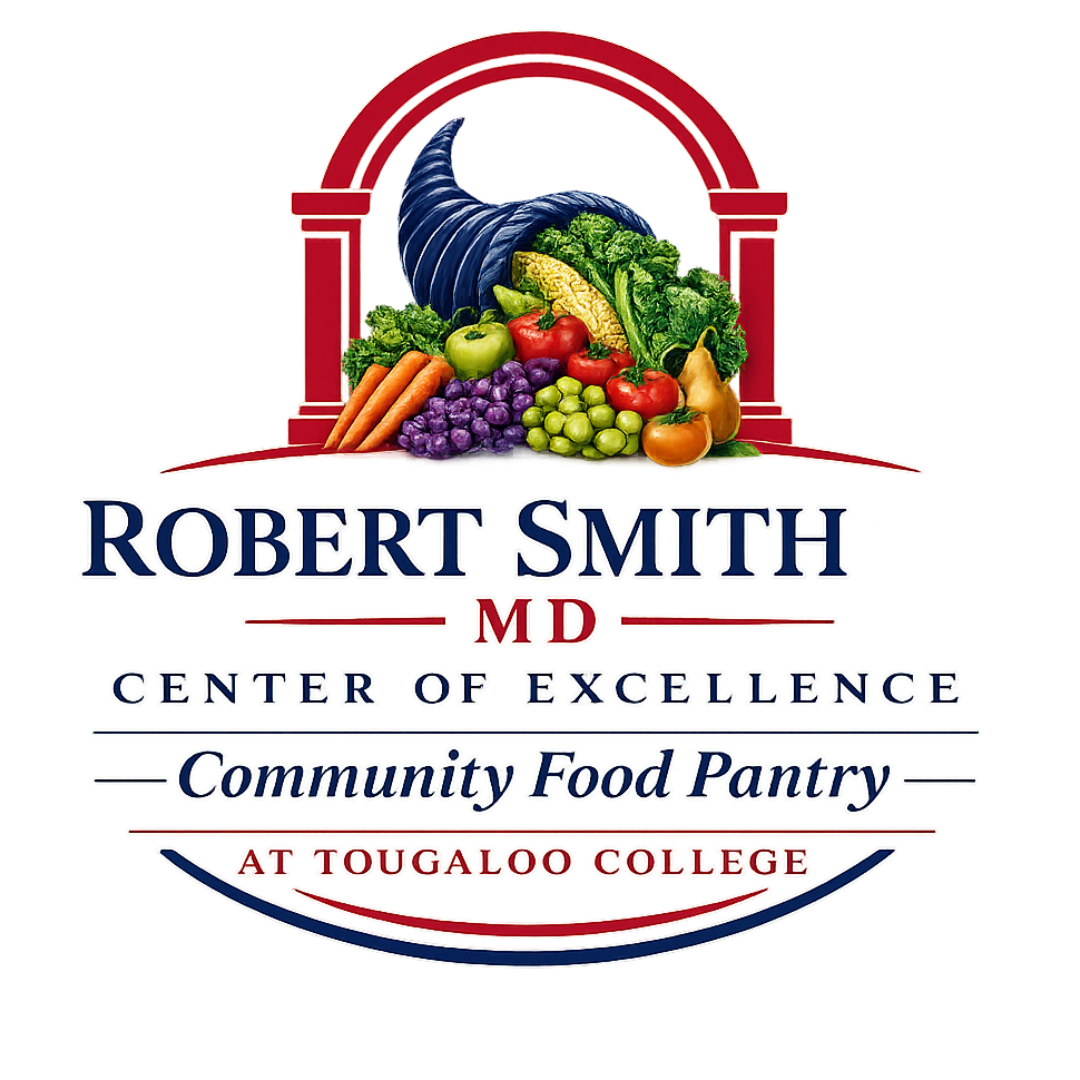 Robert Smith MD Center of Excellence Community Food Pantry at Tougaloo College logo
