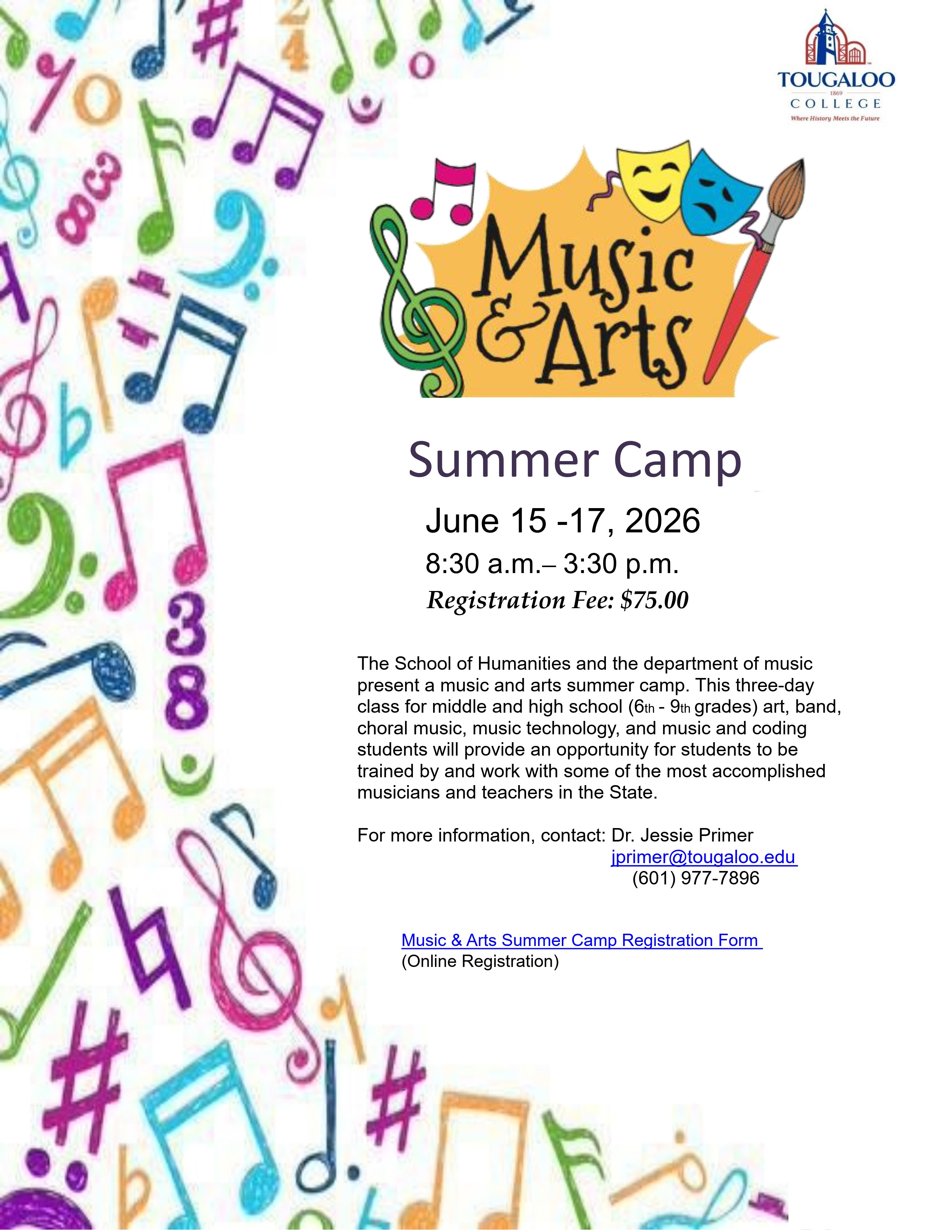 2026 Music and Arts Summer camp